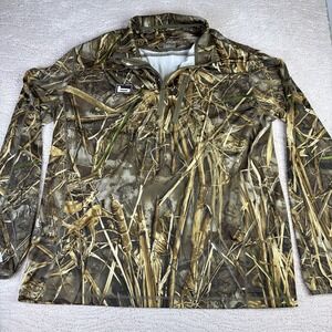 Men's Banded XL Long Sleeve 1/4 Zip Camo Realtree Max-7 Pullover